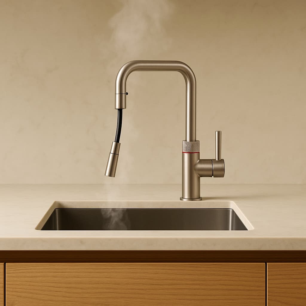 Différentes finitions de robinets Quooker Fusion et Flex